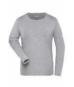 Damen Ladies' Stretch-Longsleeve Work - SOLID - OCS Standard Grey-heather 8706