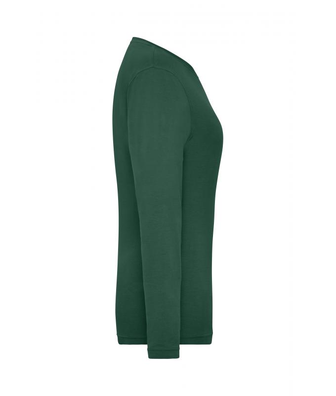 Damen Ladies' Stretch-Longsleeve Work - SOLID - OCS Standard Dark-green 8706