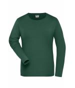 Damen Ladies' Stretch-Longsleeve Work - SOLID - OCS Standard Dark-green 8706