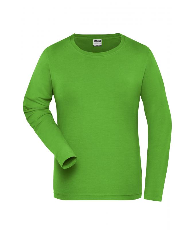 Damen Ladies' Stretch-Longsleeve Work - SOLID - OCS Standard Lime-green 8706