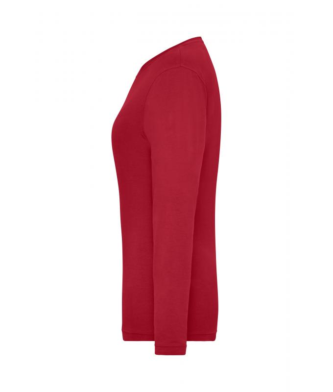 Damen Ladies' Stretch-Longsleeve Work - SOLID - OCS Standard Red 8706