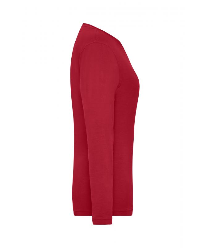 Damen Ladies' Stretch-Longsleeve Work - SOLID - OCS Standard Red 8706