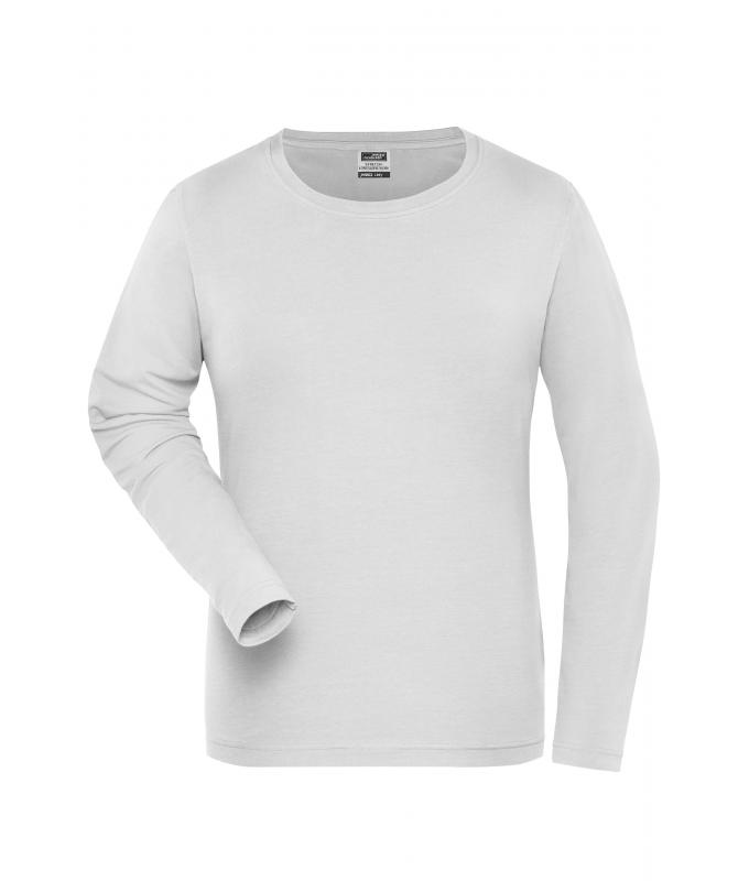 Ladies Ladies' Stretch-Longsleeve Work - SOLID - OCS Standard White 8706