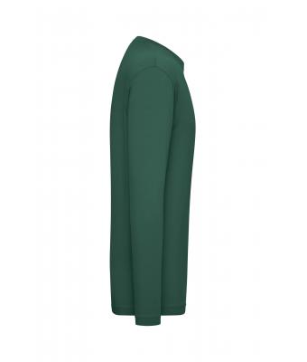 Men Men's BIO Stretch-Longsleeve Work - SOLID -   OCS Blended Dark-green 8705