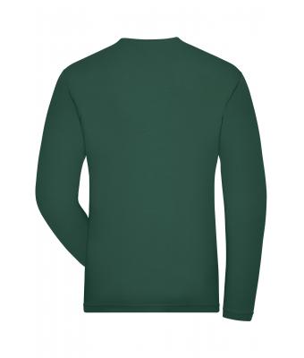 Men Men's BIO Stretch-Longsleeve Work - SOLID -   OCS Blended Dark-green 8705