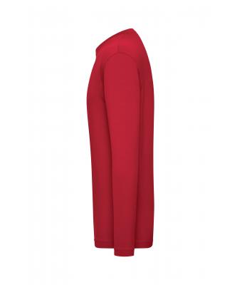 Men Men's BIO Stretch-Longsleeve Work - SOLID -   OCS Blended Red 8705
