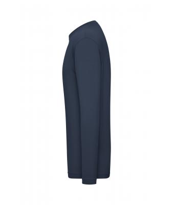 Herren Men's ORGANIC Stretch-Longsleeve Work - SOLID -   OCS Blended Navy 8705