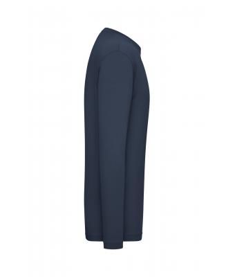 Herren Men's ORGANIC Stretch-Longsleeve Work - SOLID -   OCS Blended Navy 8705
