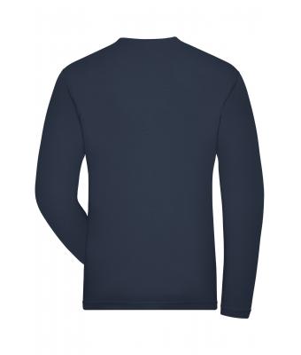 Herren Men's ORGANIC Stretch-Longsleeve Work - SOLID -   OCS Blended Navy 8705