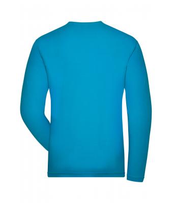 Herren Men's ORGANIC Stretch-Longsleeve Work - SOLID -   OCS Blended Turquoise 8705