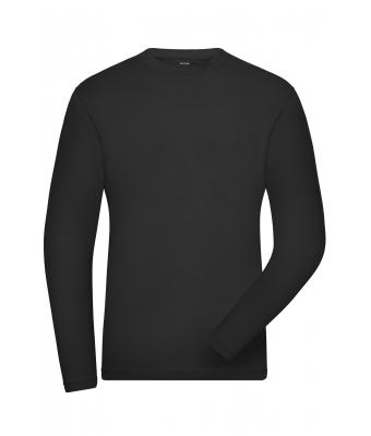 Herren Men's ORGANIC Stretch-Longsleeve Work - SOLID -   OCS Blended Black 8705