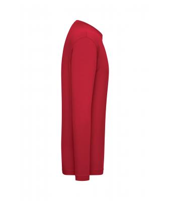 Herren Men's Stretch-Longsleeve Work - SOLID -   OCS Standard Red 8705