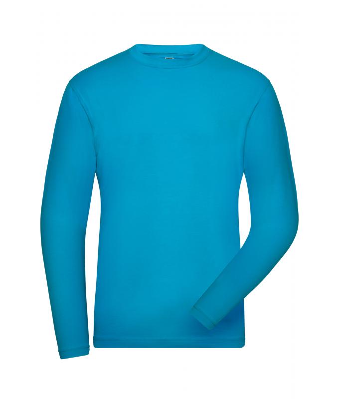 Men Men's Stretch-Longsleeve Work - SOLID - OCS Standard Turquoise 8705