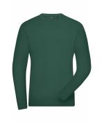 Men Men's Stretch-Longsleeve Work - SOLID - OCS Standard Dark-green 8705