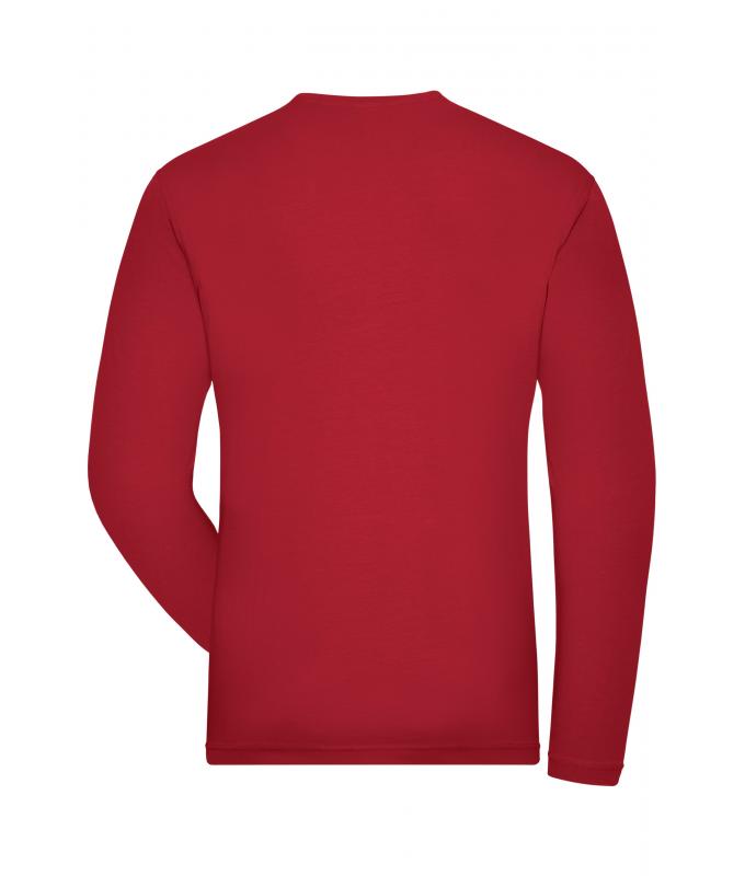 Herren Men's Stretch-Longsleeve Work - SOLID - OCS Standard Red 8705