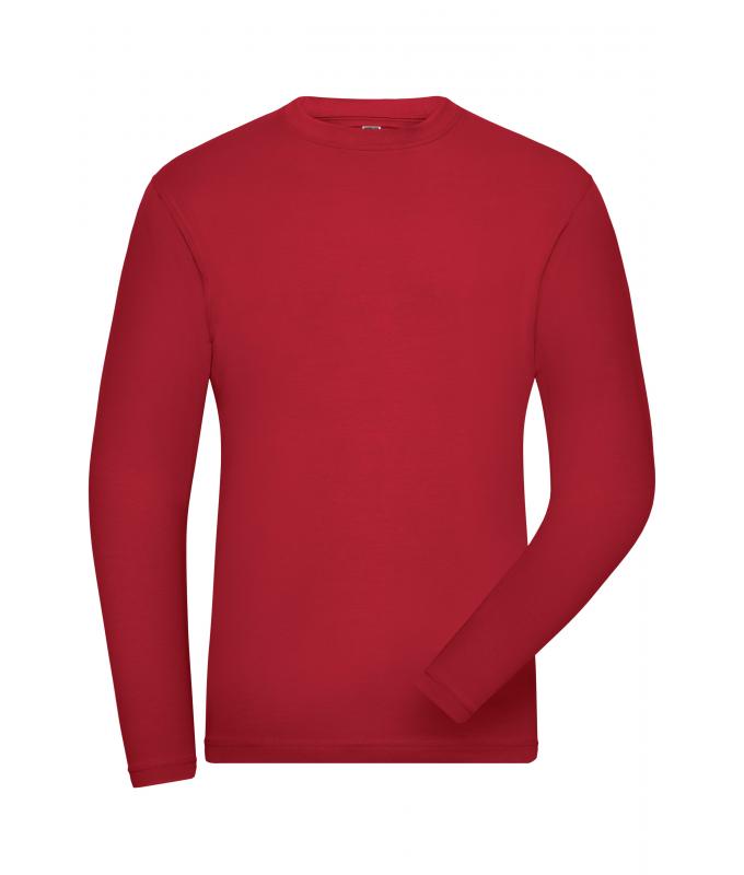 Herren Men's Stretch-Longsleeve Work - SOLID - OCS Standard Red 8705