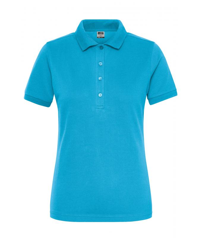 Damen Ladies' Stretch-Polo Work - SOLID - OCS Blended Turquoise 8704