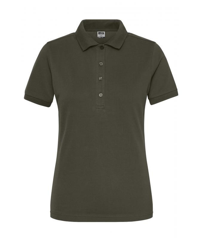 Damen Ladies' Stretch-Polo Work - SOLID - OCS Blended Olive 8704