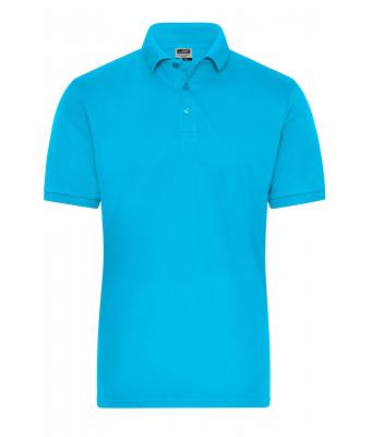 Men Men's BIO Stretch-Polo Work - SOLID -   OCS Blended Turquoise 8703