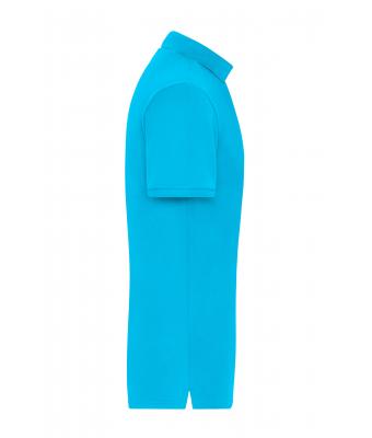 Herren Men's ORGANIC Stretch-Polo Work - SOLID -   OCS Blended Turquoise 8703