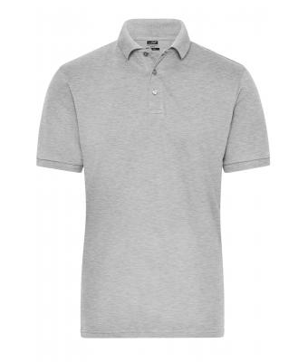 Herren Men's ORGANIC Stretch-Polo Work - SOLID -   OCS Blended Grey-heather 8703