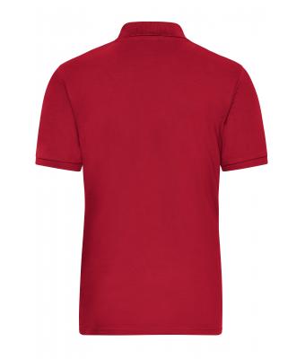 Herren Men's ORGANIC Stretch-Polo Work - SOLID -   OCS Blended Red 8703