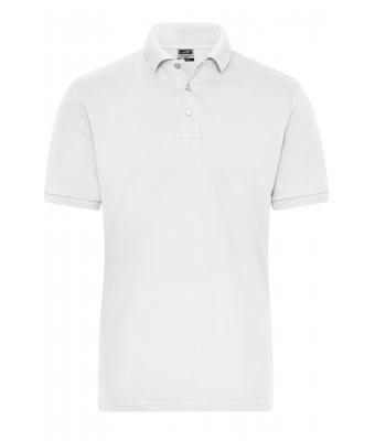 Herren Men's ORGANIC Stretch-Polo Work - SOLID - White 8703