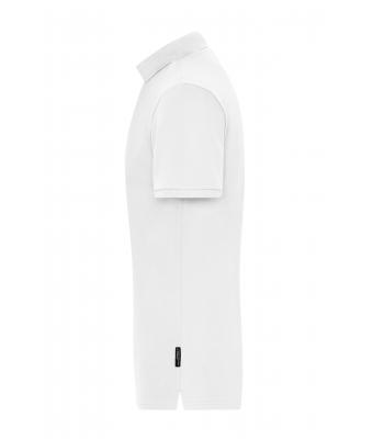 Men Men's Stretch-Polo Work - SOLID -   OCS Blended White 8703