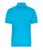 Herren Men's Stretch-Polo Work - SOLID - OCS Blended Turquoise 8703