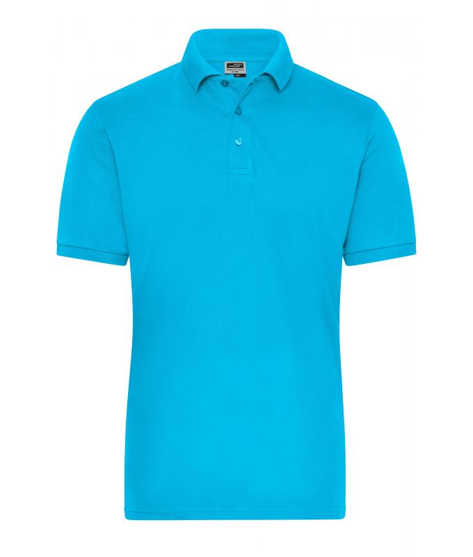 Herren Men's Stretch-Polo Work - SOLID - OCS Blended Turquoise 8703