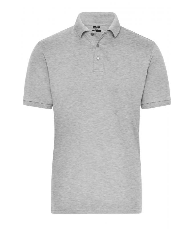 Herren Men's Stretch-Polo Work - SOLID - OCS Blended Grey-heather 8703