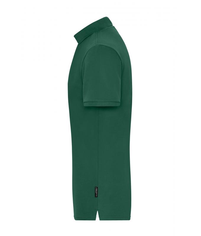 Men Men's Stretch-Polo Work - SOLID - OCS Blended Dark-green 8703