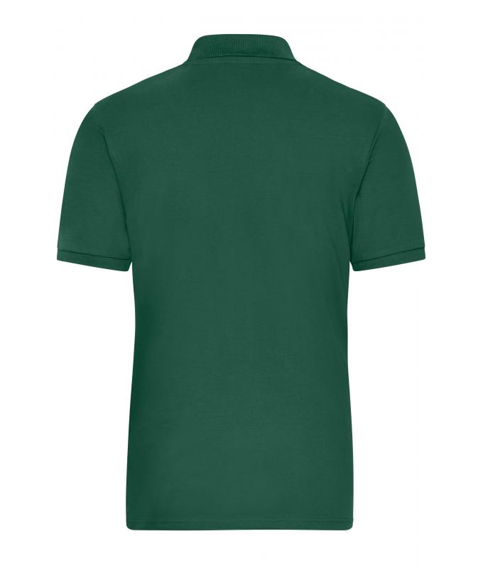 Men Men's Stretch-Polo Work - SOLID - OCS Blended Dark-green 8703