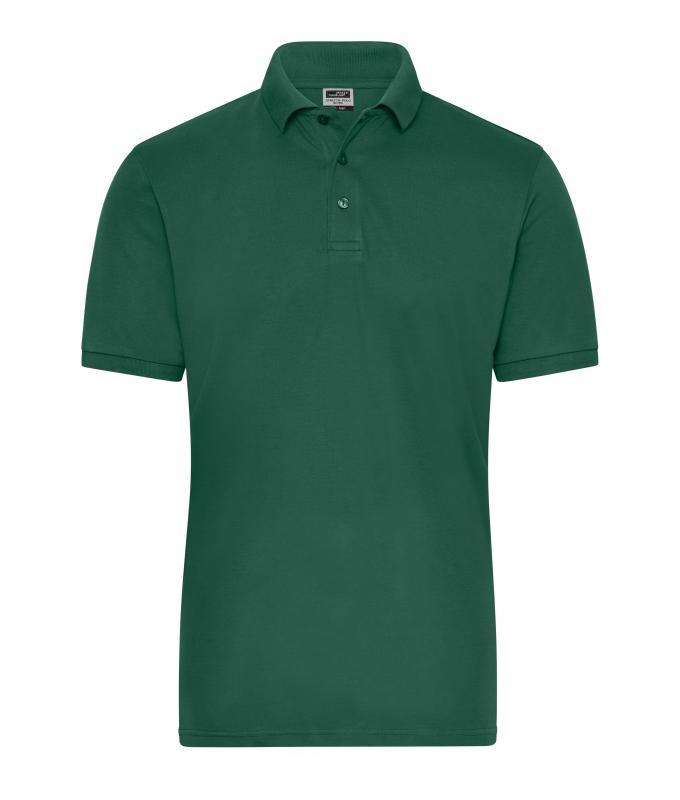 Herren Men's Stretch-Polo Work - SOLID - OCS Blended Dark-green 8703