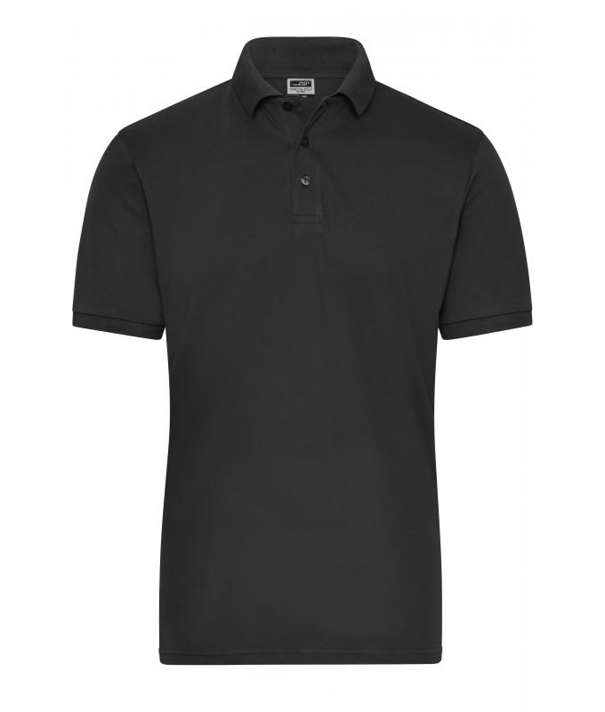 Herren Men's Stretch-Polo Work - SOLID - OCS Blended Black 8703