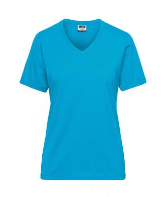 Damen Ladies' BIO Workwear T-Shirt Turquoise 8731