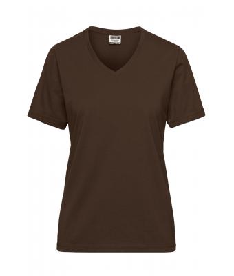 Damen Ladies' BIO Workwear T-Shirt Brown 8731