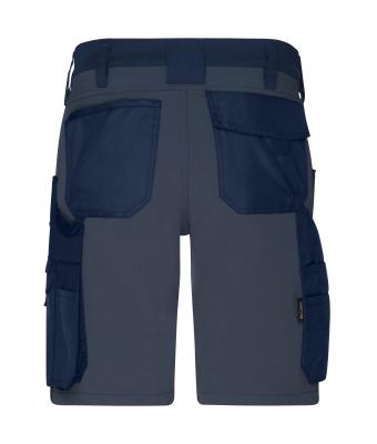 Unisex Workwear Stretch-Bermuda Slim Line   GRS & OCS Blended Navy/carbon 10524