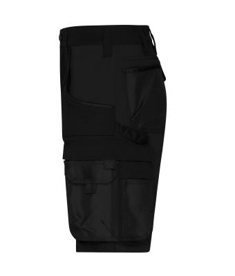 Unisex Workwear Stretch-Bermuda Slim Line   GRS & OCS Blended Black/black 10524
