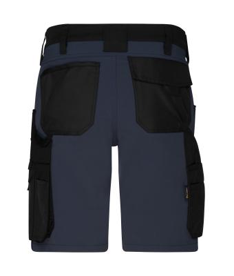 Unisex Workwear Stretch-Bermuda Slim Line   GRS & OCS Blended Black/carbon 10524