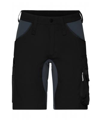 Unisex Workwear Stretch-Bermuda Slim Line Black/carbon 10524