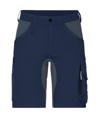 Unisex Workwear Stretch-Bermudas Slim Line   GRS & OCS Blended Navy/carbon 10524