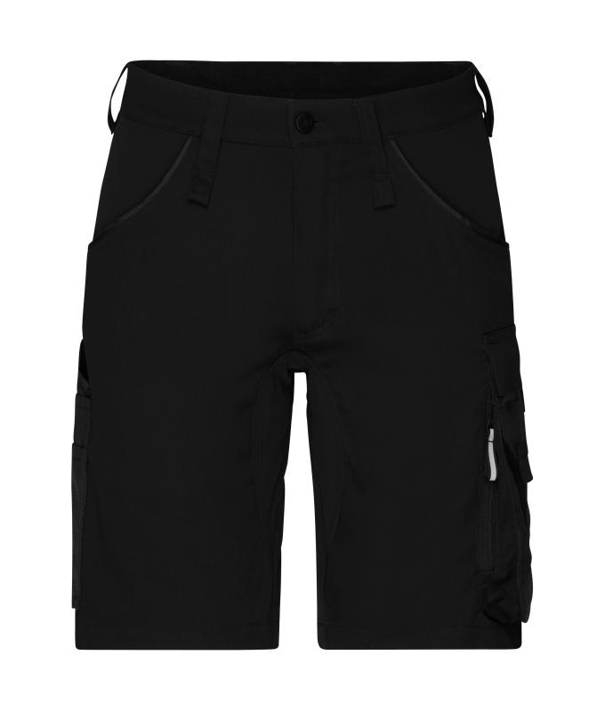 Unisex Workwear Stretch-Bermudas Slim Line GRS & OCS Blended Black/black 10524