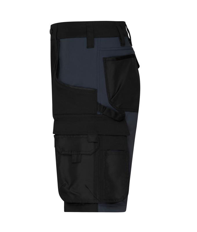 Unisex Workwear Stretch-Bermudas Slim Line GRS & OCS Blended Black/carbon 10524