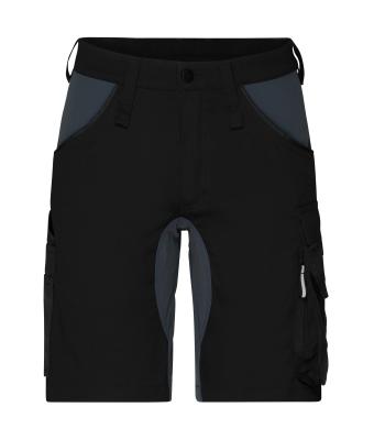 Unisex Workwear Stretch-Bermudas Slim Line GRS & OCS Blended Black/carbon 10524