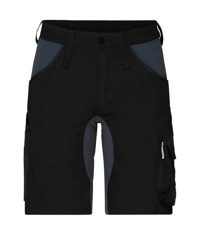 Unisex Workwear Stretch-Bermudas Slim Line GRS & OCS Blended Black/carbon 10524