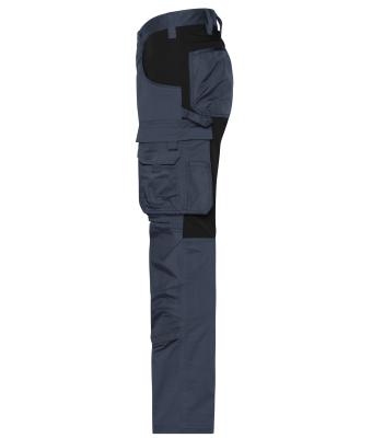 Unisex Workwear Stretch-Pants Slim Line   GRS & OCS Blended Carbon/black 10431