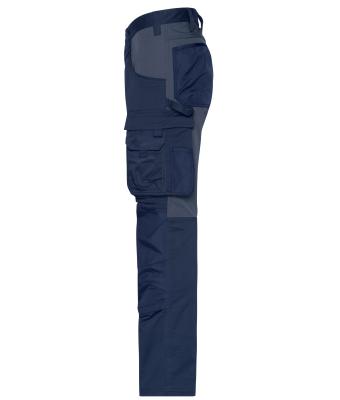 Unisex Workwear Stretch-Pants Slim Line   GRS & OCS Blended Navy/carbon 10431