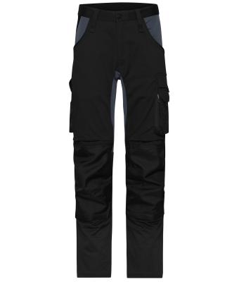 Unisex Workwear Stretch-Pants Slim Line   GRS Black/carbon 10431
