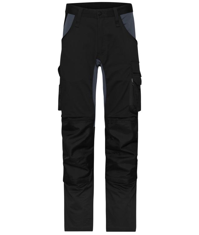 Unisex Workwear Stretch-Pants Slim Line GRS & OCS Blended Black/carbon 10431